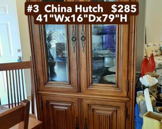 #3  China Hutch  41"Wx16"Dx79"H   $285