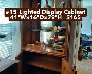 #15  Lighted Display Cabinet  41"Wx16"Dx79"H   $165