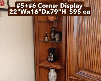 #5+#6 Corner Display  22"Wx16"Dx79"H   $95ea