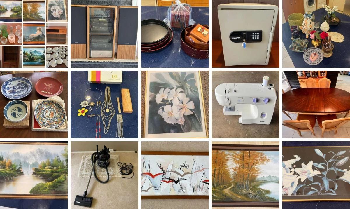 KANEOHE ALOHA SALE CTBids Online Auction • BIdding Ends 08/28/25 • Pickup 08/30/25 This vintage estate auction features beautiful framed artwork, vintage costume jewelry, fine china, antique famille rose medallion porcelain, vintage etched crystal, household goods, a vintage Kenwood stacked audio system (how music is supposed to be heard!), mystery lots, useful kitchen appliances and more! Happy bidding!
