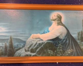 KAS008-Framed print of Jesus at Gethsemane