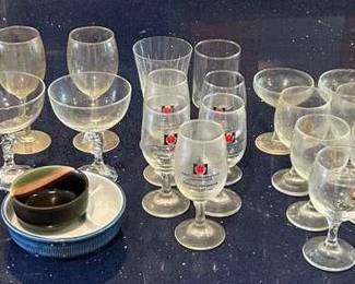 KAS031- Great Wine Glasses, Ceramic Jar w/ Lid & More