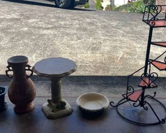 KAS067 Decorative Ceramic Vases and Bowl + Decorative Tables
