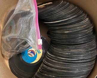 Lots of 45 rpm records.  Mostly R&B artist