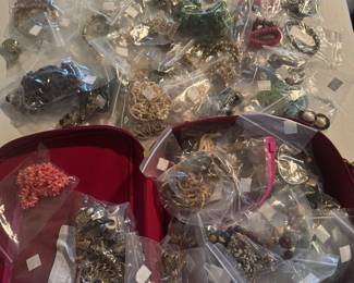Partial collection of costume jewelry 