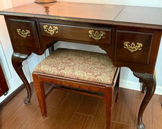 Queen Anne Vanity with Stool