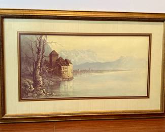 Matted and Framed Art - The Castle of Chillon - Ben Hampton 