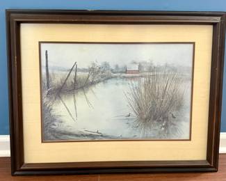 Matted and Framed Art - Gentle Mist - Plate II, Series II - Ben Hampton
