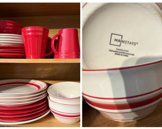 Mainstays Dishware and Mixing Bowls - Country Crock Red