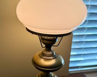 Brass Hurricane Table Lamp