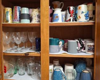 Tons of glassware and stoneware