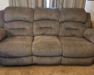 7.5' Gray Lazy-Boy Style Couch with dual recliners - in good condition. Purchased 2-3 years ago. 