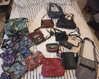Handbags in great condition, several still with tags (Coach - leather, Brighton, SAS - Leather, 31 Bags, Vera Bradley, Simply Vera Wang)