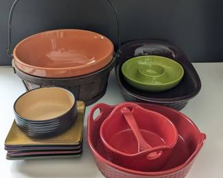 Lot #37 - Mixed Serving Dish Lot From Tastefully Simple - Assorted Colors & Styles.