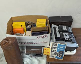 Lot #286 - Vintage Bell & Howell Projector Kit with Accessories and Kodak Materials