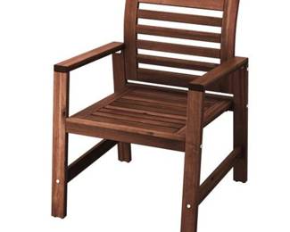 Lot #307 - Four New in Box IKEA Applaro Garden Chairs, Plus 4 Plantation Patterns Used Cushions