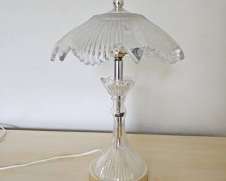 Lot #182 - Mid Century Lead Crystal Table Lamp