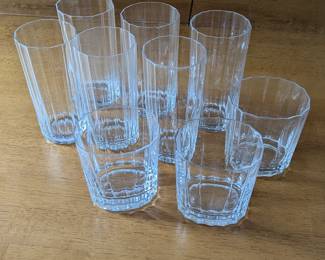Lot #26 - Vintage Ribbed Old Fashioned Tumblers Glasses