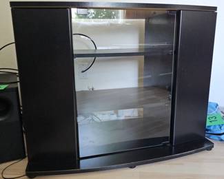 Lot #7 - Modern TV Cabinet - Black Finish.