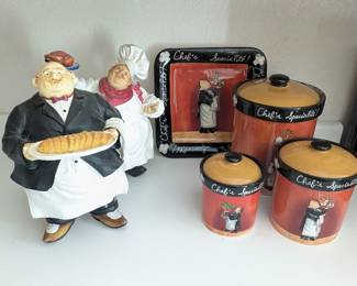 Lot #45 - Vintage Chef Kitchen Decor Lot - 1990s Chef Specialties.