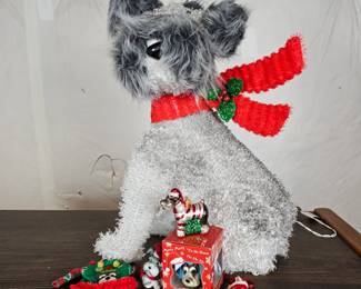 Lot #246 - Schnauzer Dog Christmas Ornaments and Outdoor Decor
