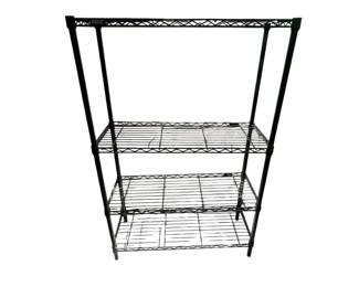 Lot #279 - Black Metal Wire Shelving Unit with Adjustable Shelves