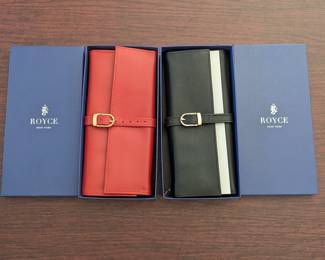 Lot #111 - Luxury Leather Jewelry Roll Lot - Royce.