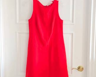Womens Red Sleeveless Dress