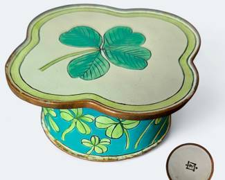Chinese Cloisonne Clover Trinket Box