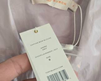 Tory Burch Daphne Bow Blouse Size 8