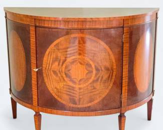 Mahogany Demilune Baker Furniture Historic Charleston Reproduction