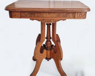 Vintage Walnut Lamp Table