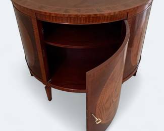 Mahogany Demilune Baker Furniture Historic Charleston Reproduction