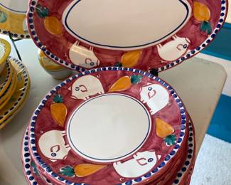Vietri Campagna / Porco Dinner plates