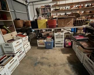There is a treasure trove of books on Mexico .Aapproximately 1,000 .Also cook books 