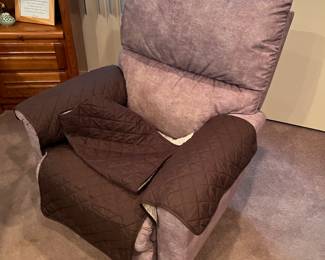 One of two matching recliners
