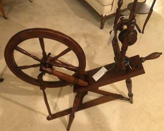 Beautiful hand-made spinning wheel from Germany dating to the early 1800s.