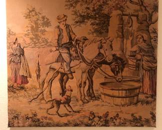 Large vintage tapestry from Belgium.