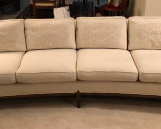 Exceptional custom ordered curved 9' sofa made by Rway in the early 1960s.