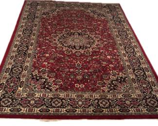 Persian wool area rug.