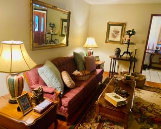 coffee table end tables in French provincial sofa that we bought in 1963 and still in mint condition