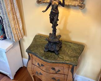 Vintage Marble Top Bombay Chest