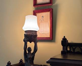 Antique Joan of Arc Art Deco Lamps 