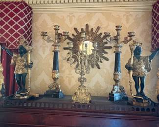 Antique Blackamoor Candlesticks 