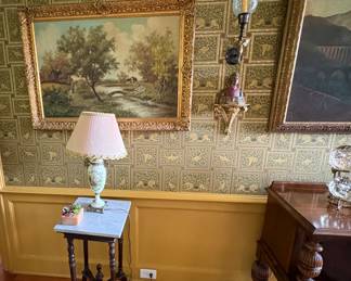 Antique Regency Style Marble Top Tables 