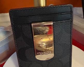Coach Designer Money Clip Card Holder