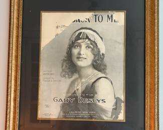 Vintage Framed Sheet Music 