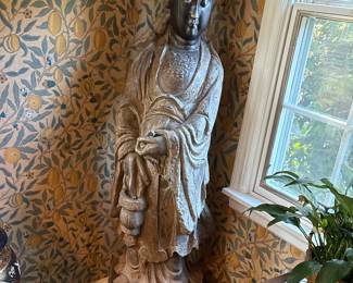 Asian Sculpture & Pedestal 