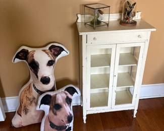 Doggie Pillows & Display Cabinet 