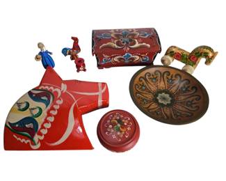 Vintage Dala Horse Head Rosemaling Items Etc